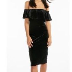 Velvet Off Shoulder Dress